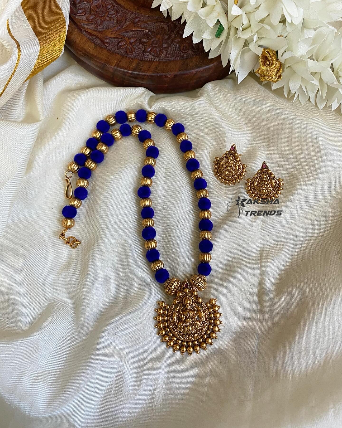 Lakshmi Attigai -velvet beads Aksha Trends