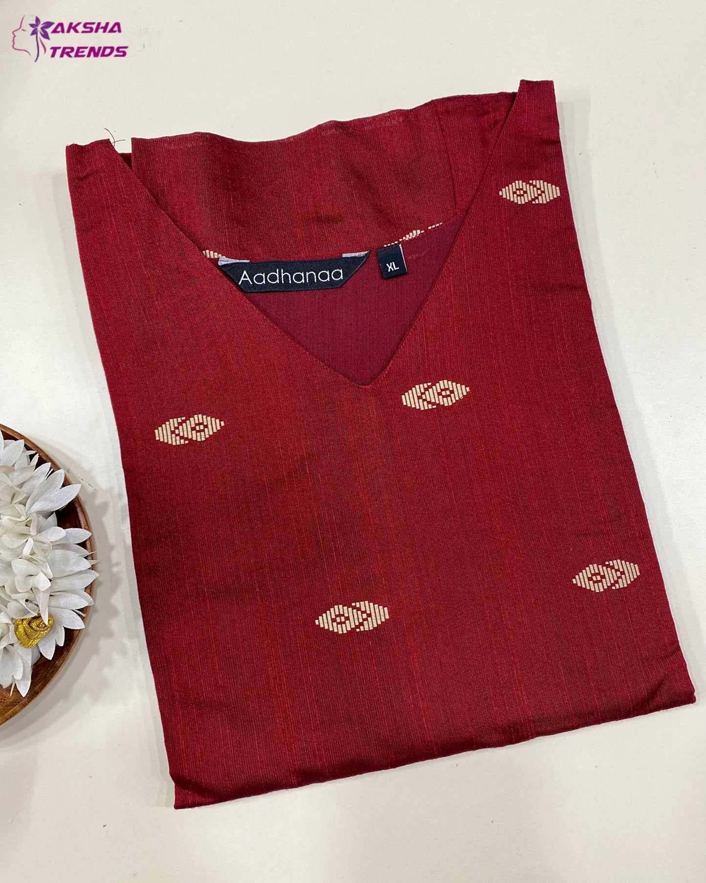 Raw Silk cotton Kurti (XL) Aksha Trends