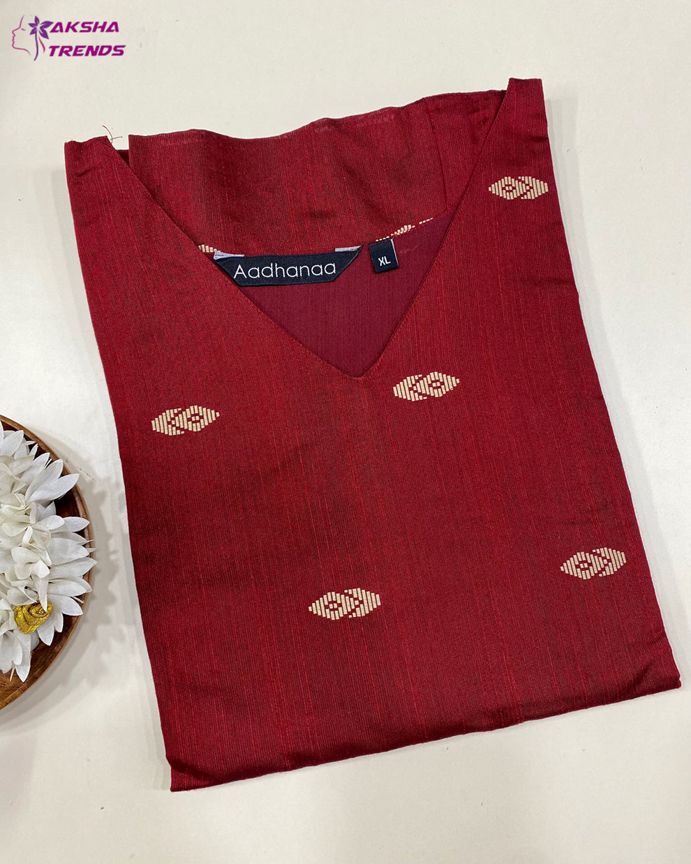 Raw Silk cotton Kurti (XL) Aksha Trends 