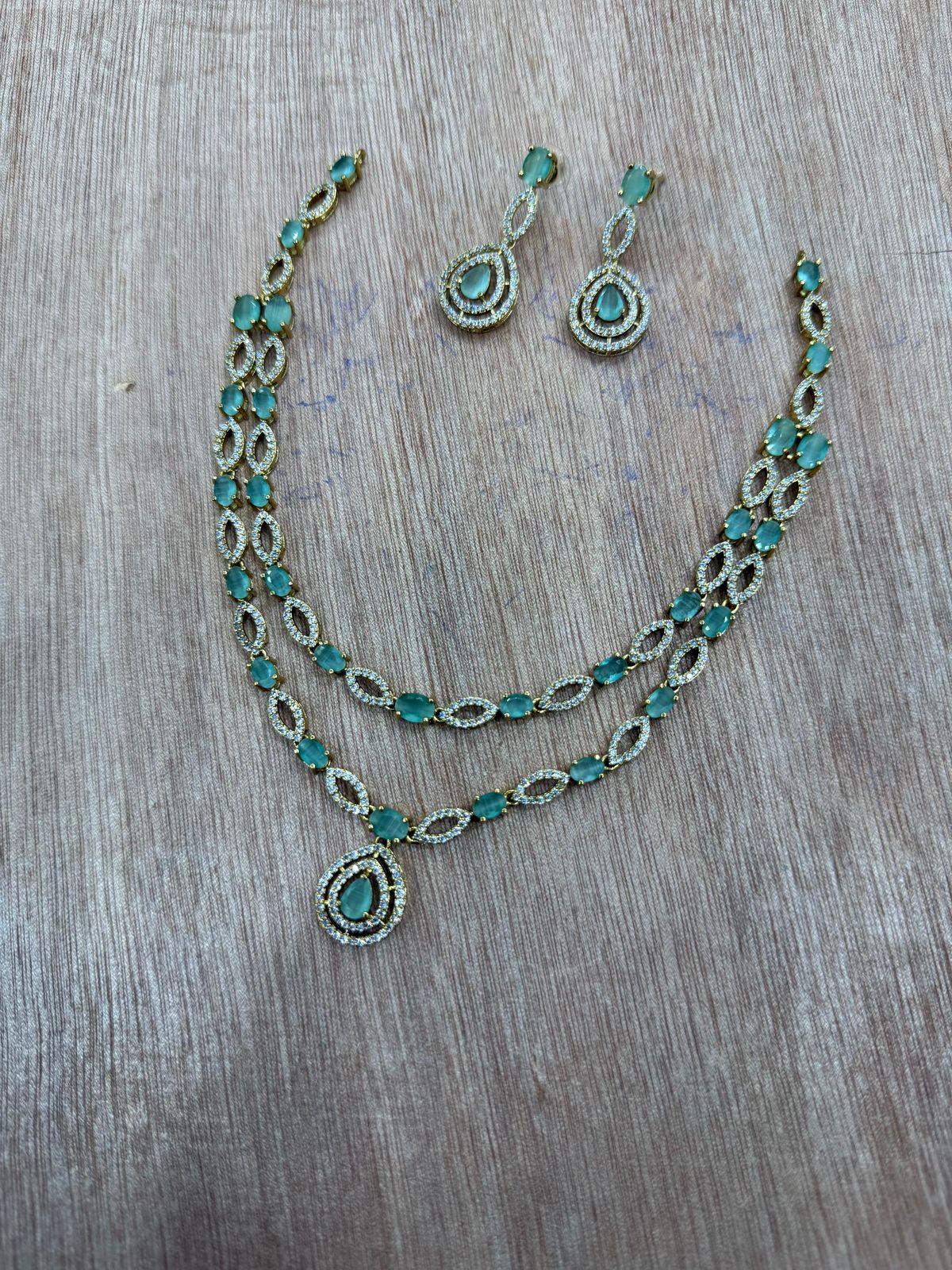 Premium 2layer trendy diamond necklace Aksha Trends