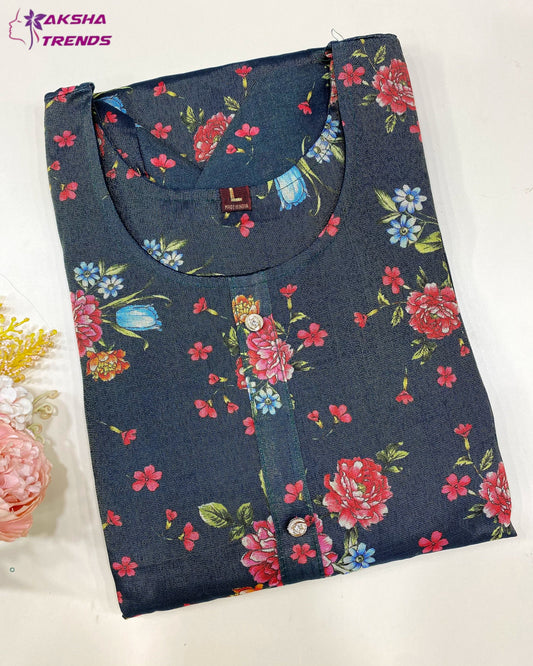 Tissue Silk Kurti (L) Aksha Trends