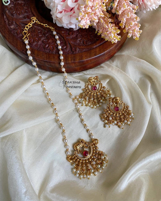 Elephant pearl choker Aksha Trends