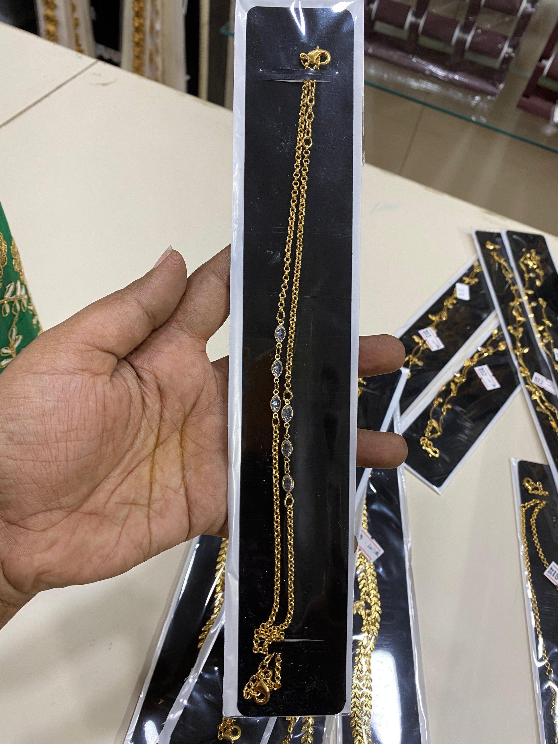 Fancy gold Anklet / kolasu Aksha Trends