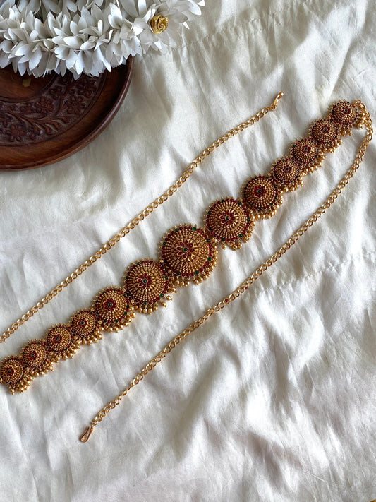 Antique floral hipchain Aksha Trends