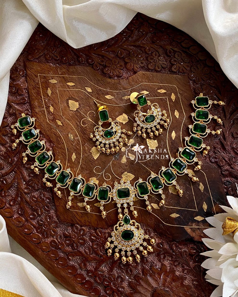 Palakka stone Necklace Aksha Trends 