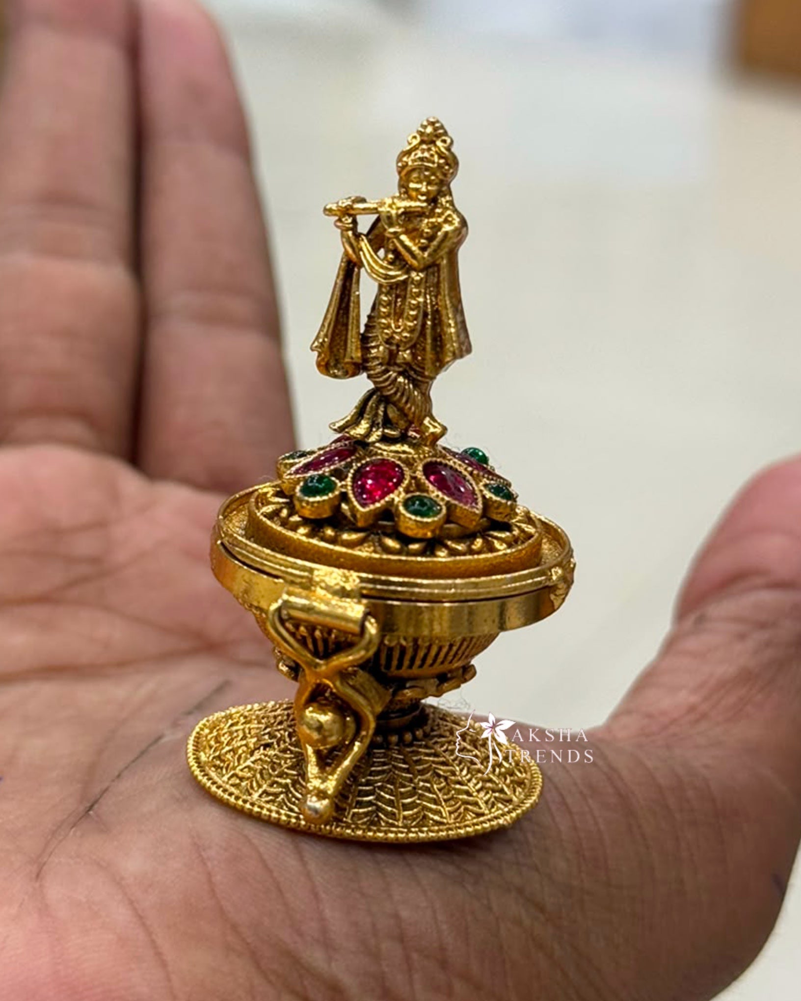 Kumkum box -krishna Aksha Trends