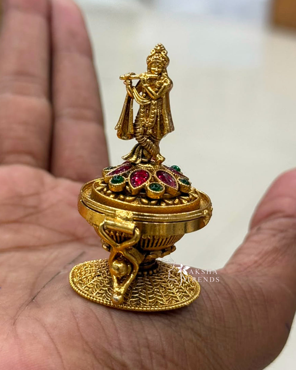 Kumkum box -krishna Aksha Trends 