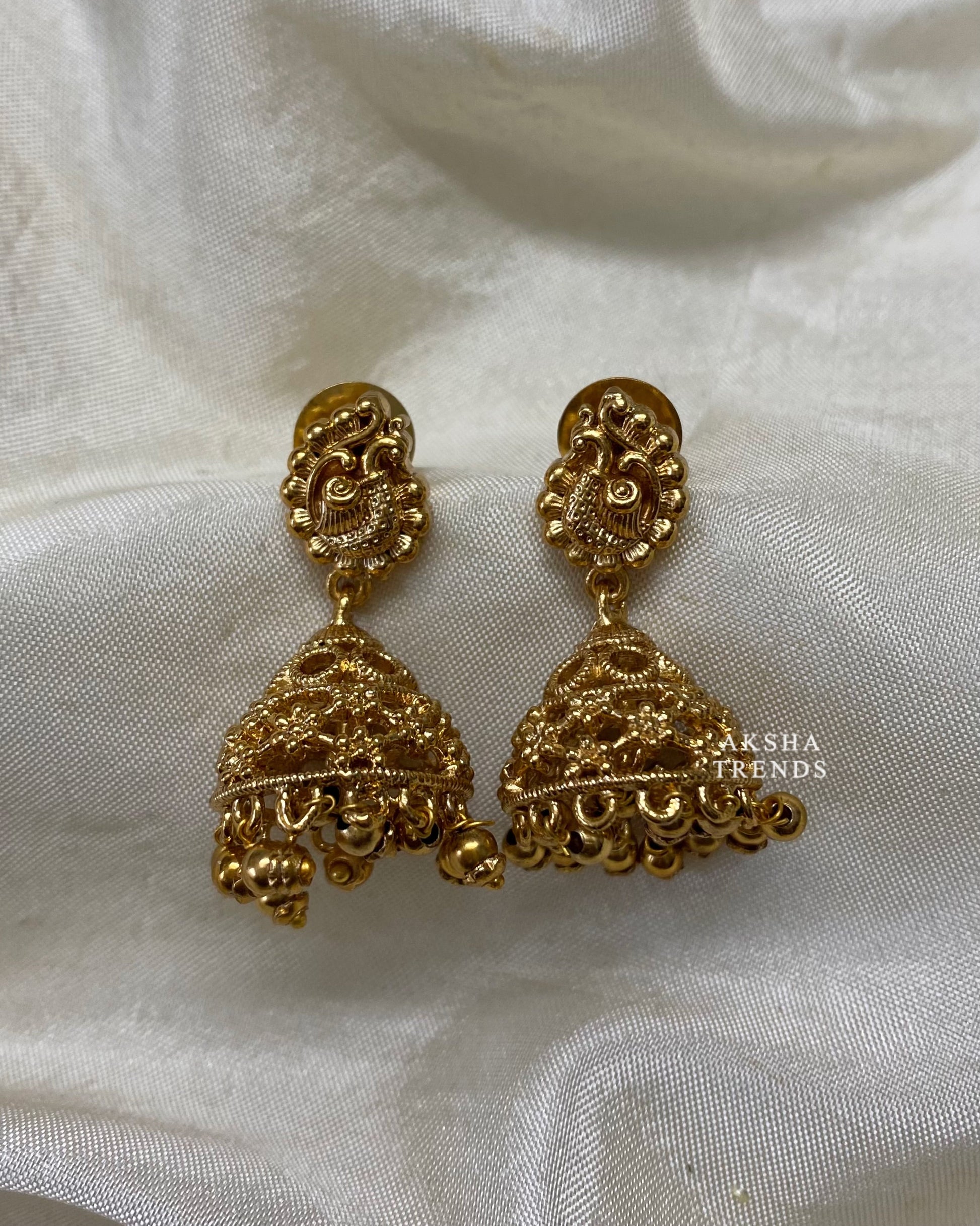 Kids Golden Jhumka Aksha Trends