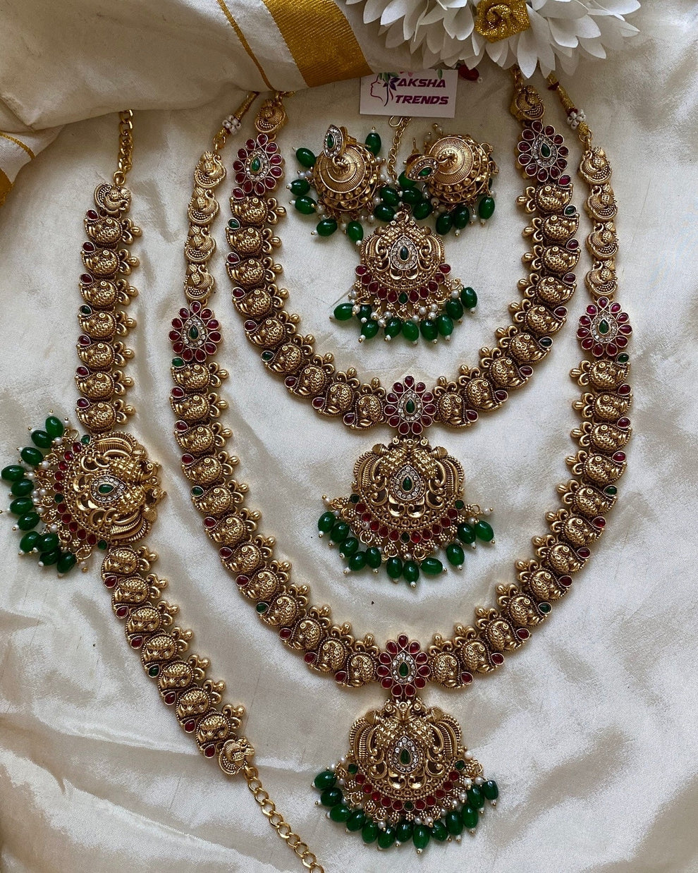 Floral semi bridal -Green Aksha Trends 