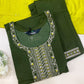 Cotton Silk Kurti Set -Green Aksha Trends