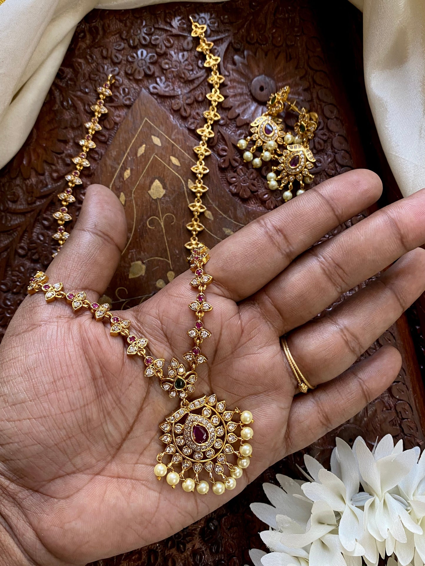 Floral diamond haram Aksha Trends