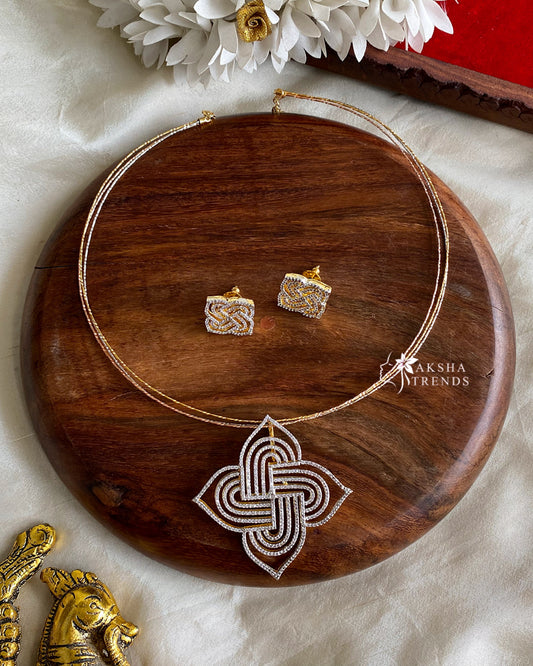 Kolam diamond necklace Aksha Trends
