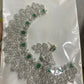 Silver floral diamond necklace -Pink Aksha Trends