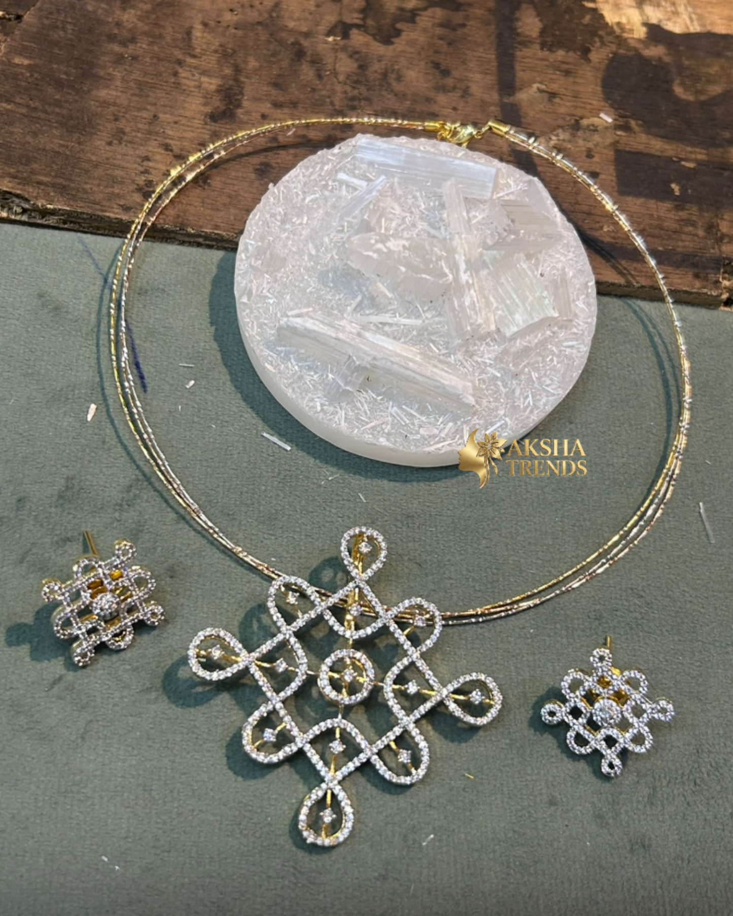 Kolam diamond necklace Aksha Trends