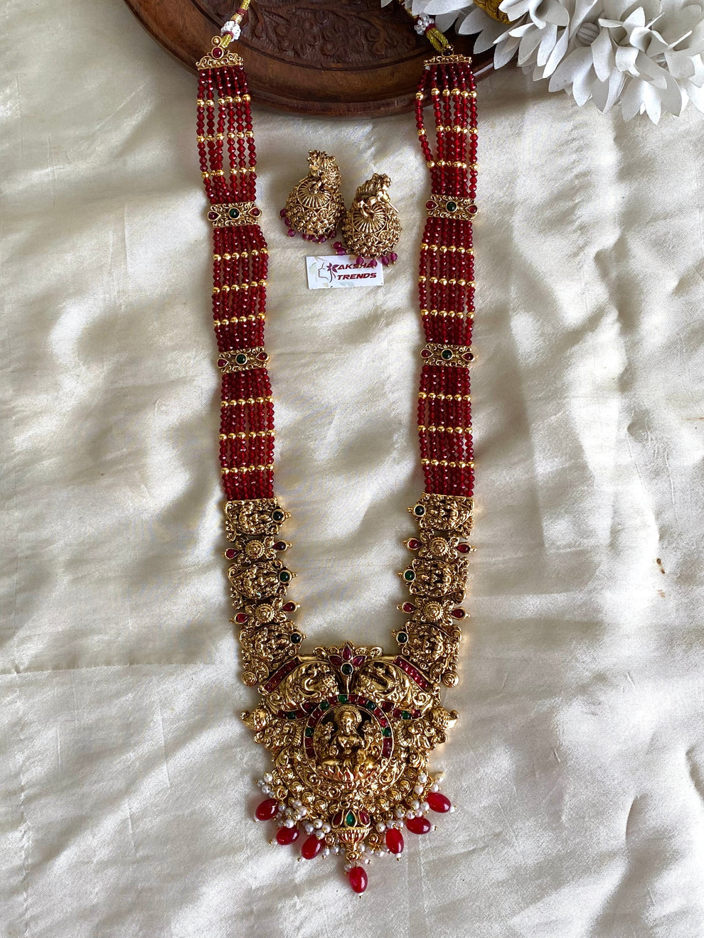 Lakshmi bead haram -Ruby Aksha Trends 