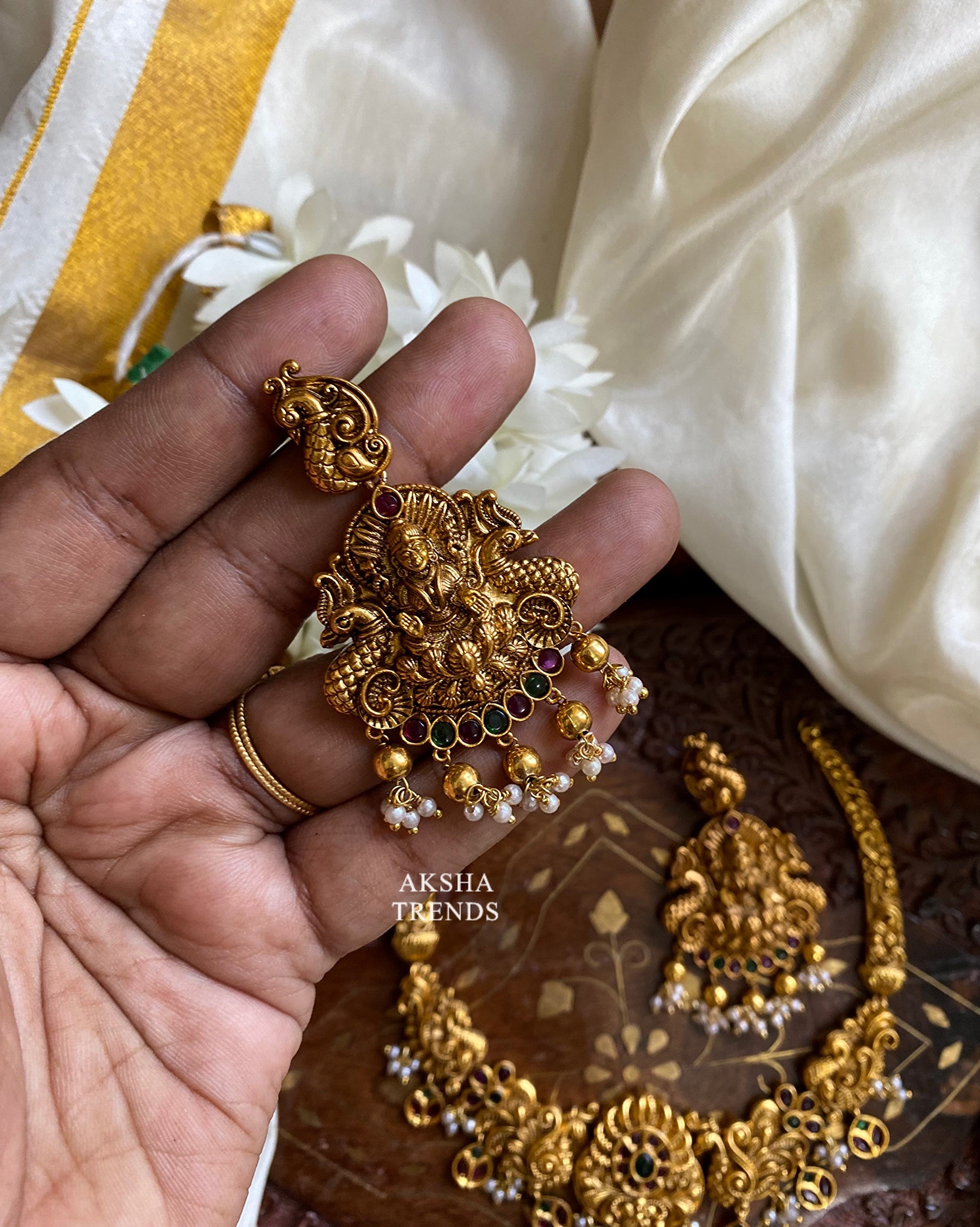 Nagas Bridal Necklace -Real gold Inspired Aksha Trends