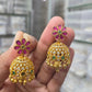 Floral diamond jhumka Aksha Trends