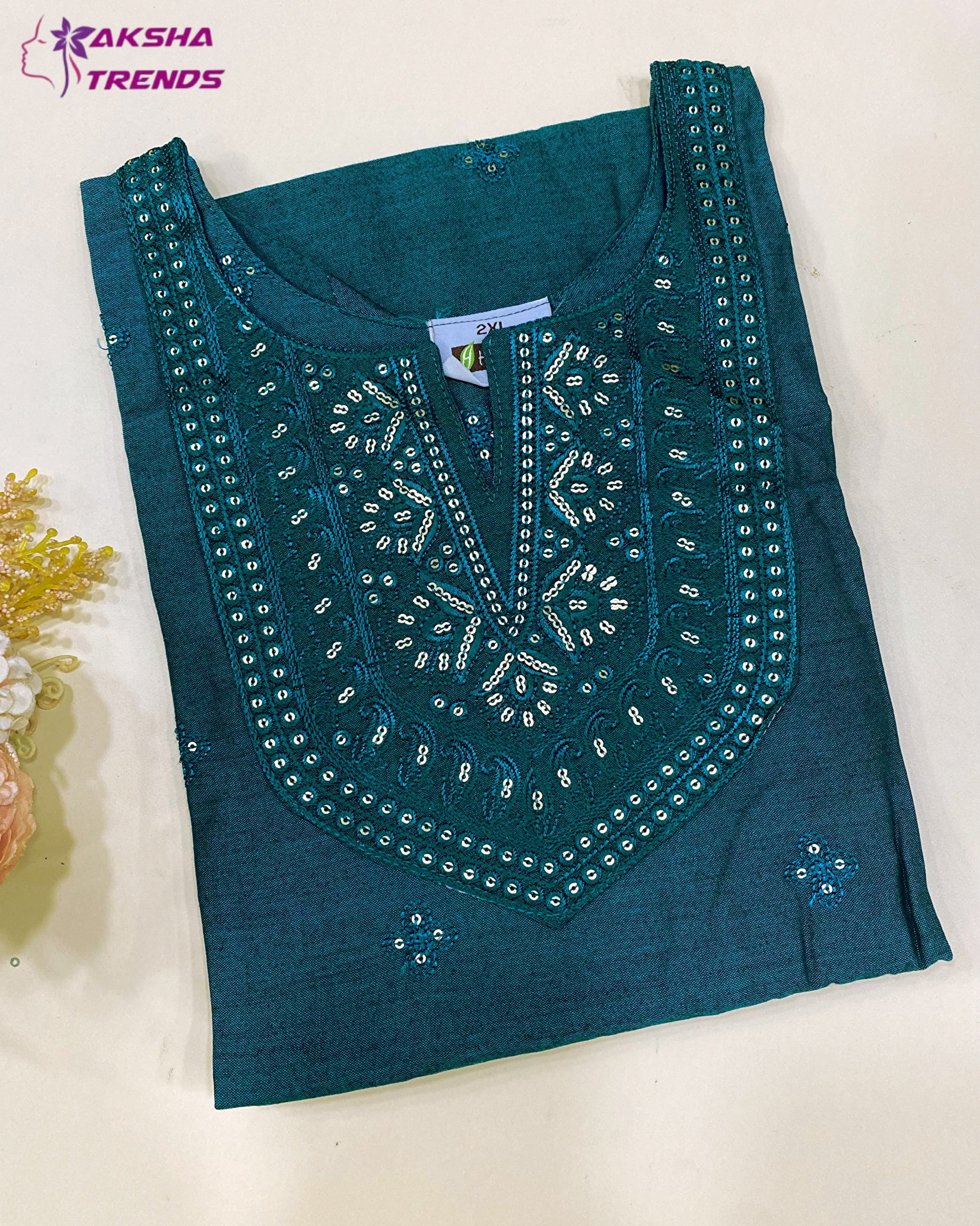 Soft Silk Kurti (2XL) Aksha Trends