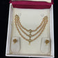 3layer kemp diamond necklace -white Aksha Trends