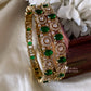 Premium AD bangles -Green (2pc) Aksha Trends