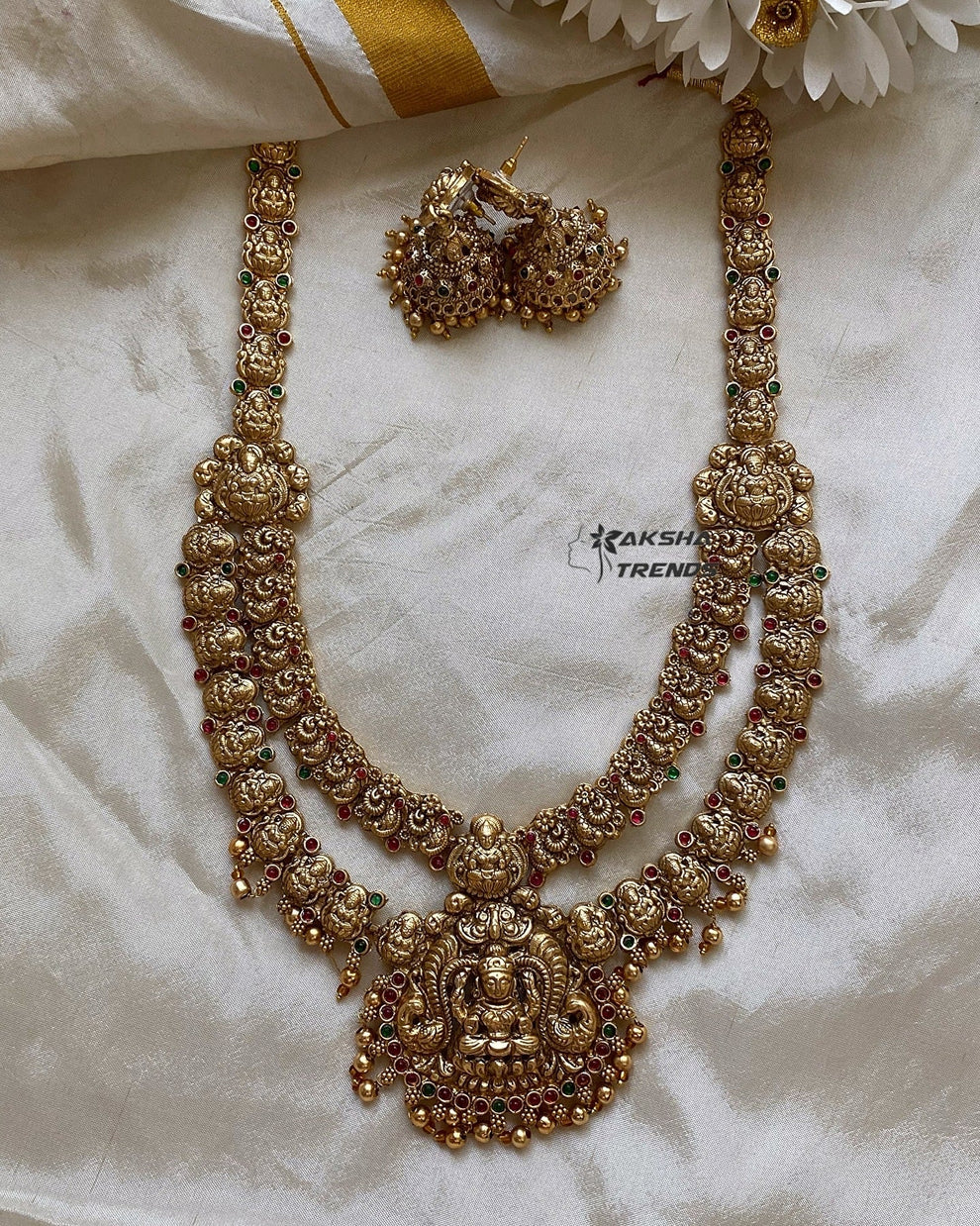 Dual Nagas bridal haram -heavy Aksha Trends 
