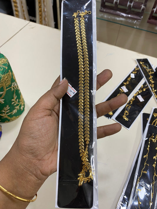 Fancy gold Anklet / kolasu Aksha Trends