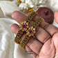 Emerald diamond Floral bangles Aksha Trends
