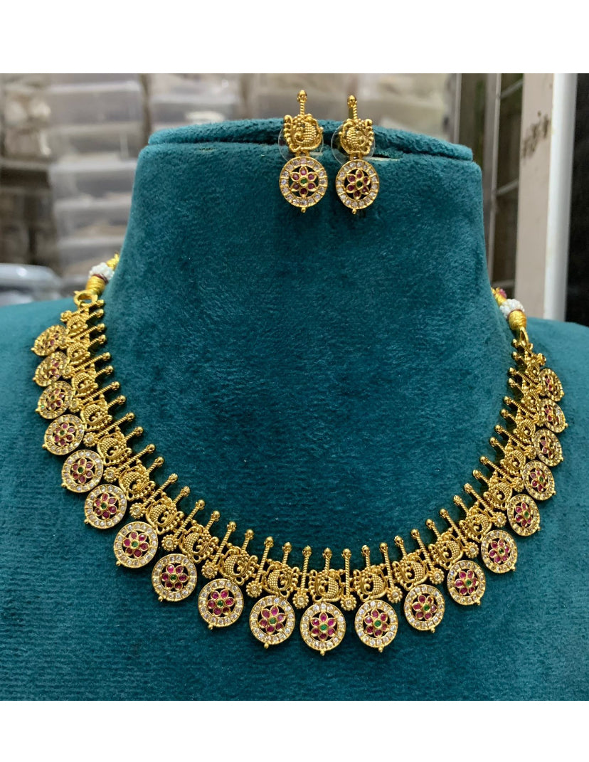 Chettinad stone Necklace Aksha Trends