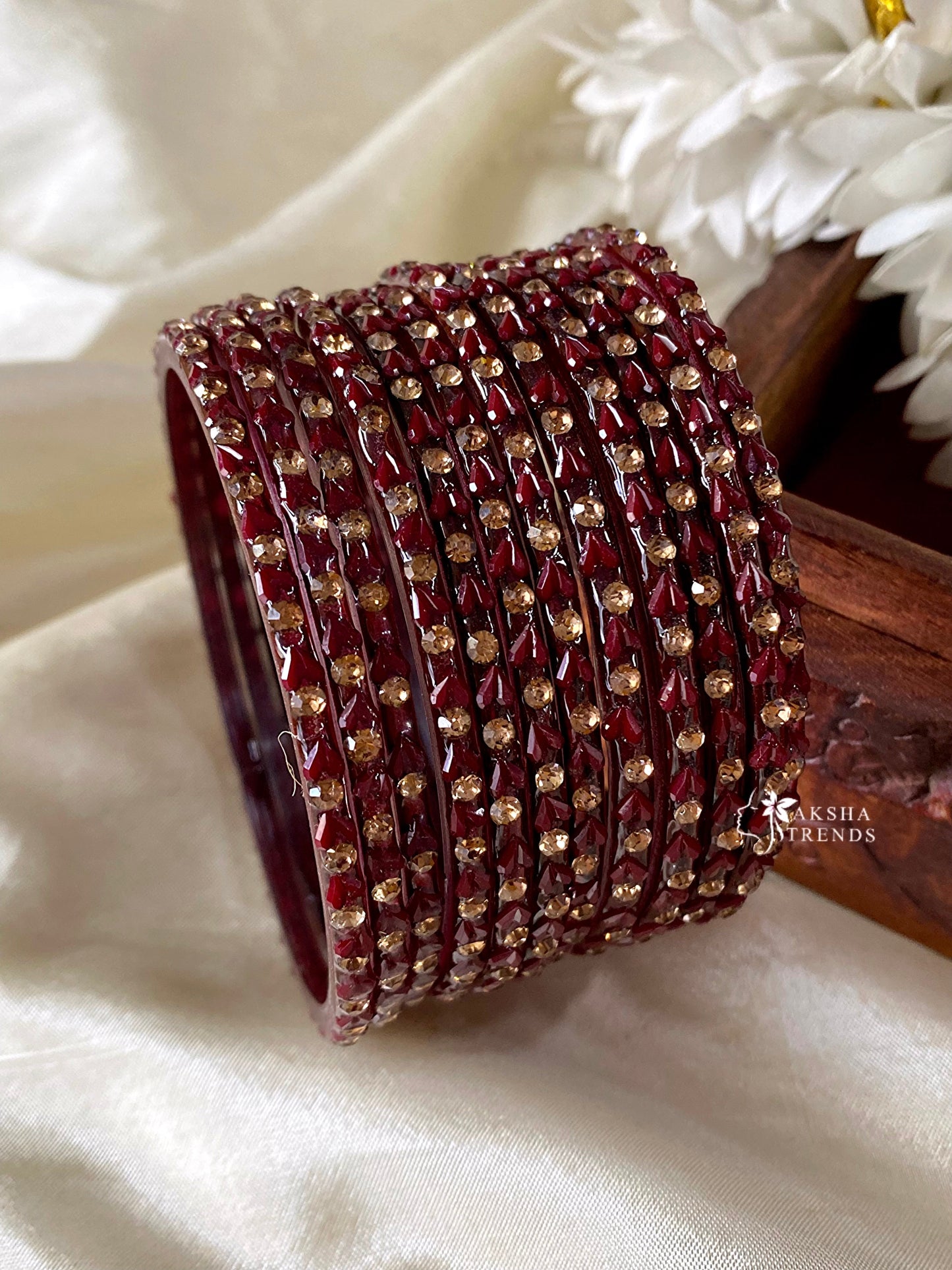 Heart Glass Bangles (12pc) Aksha Trends