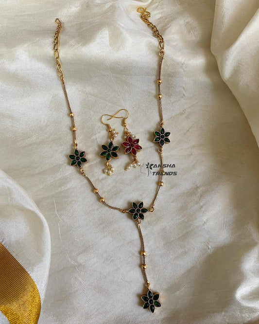 2 in 1 Reversible floral chain Aksha Trends
