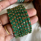 Floral metal Bangles -(8pc/one colour) Aksha Trends