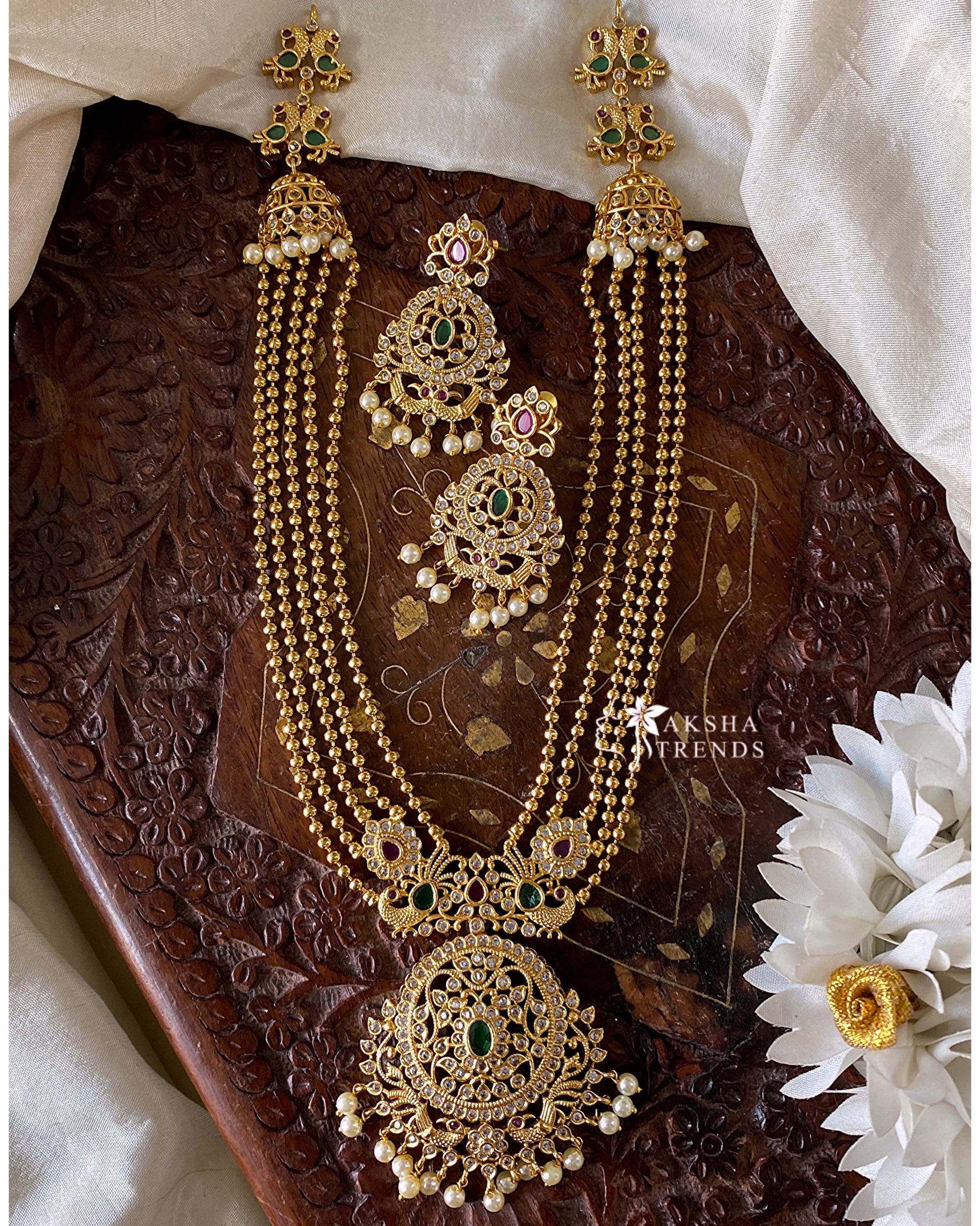 Golden Rani haram 5line Aksha Trends