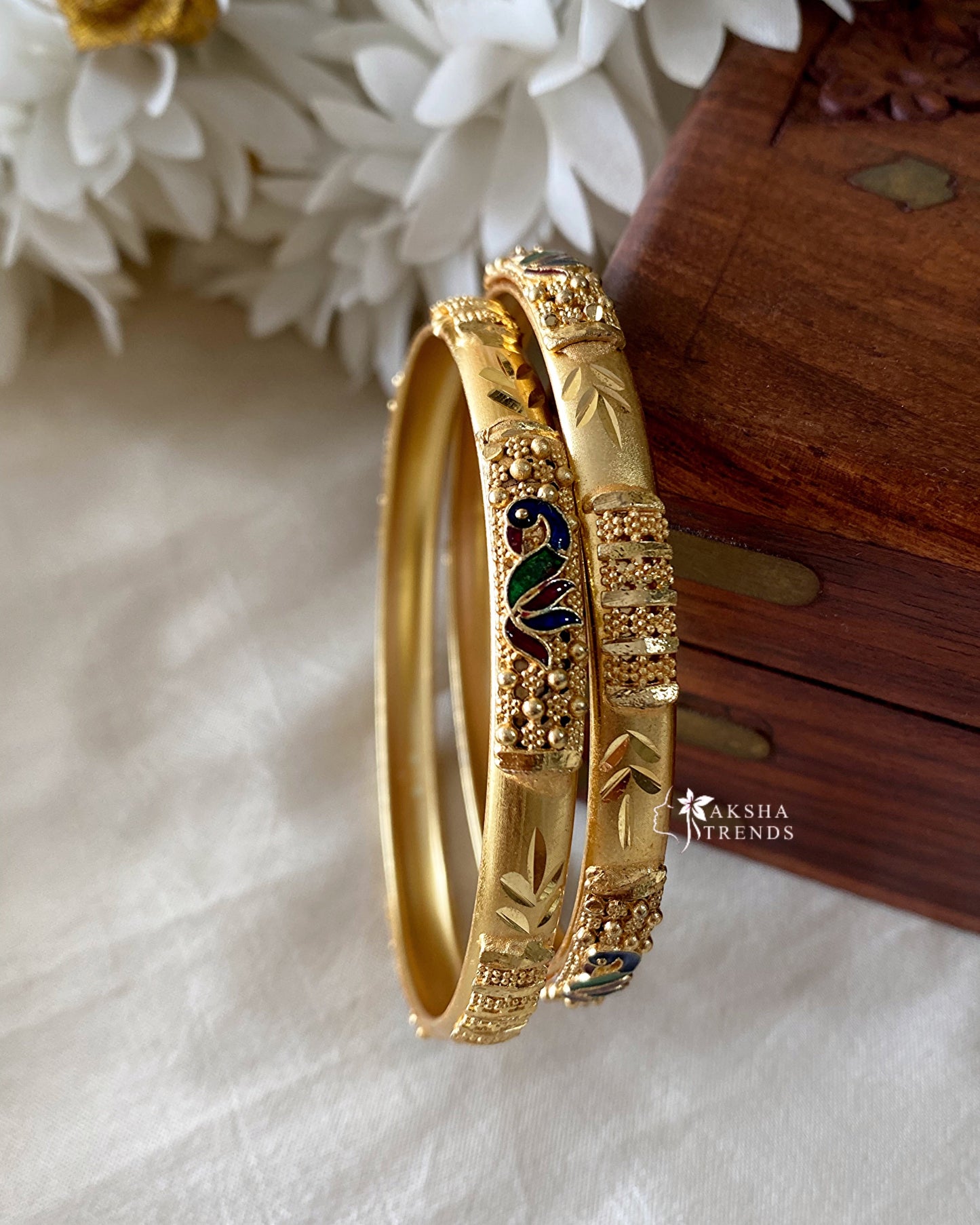 Peacock bangles (2pc) Aksha Trends