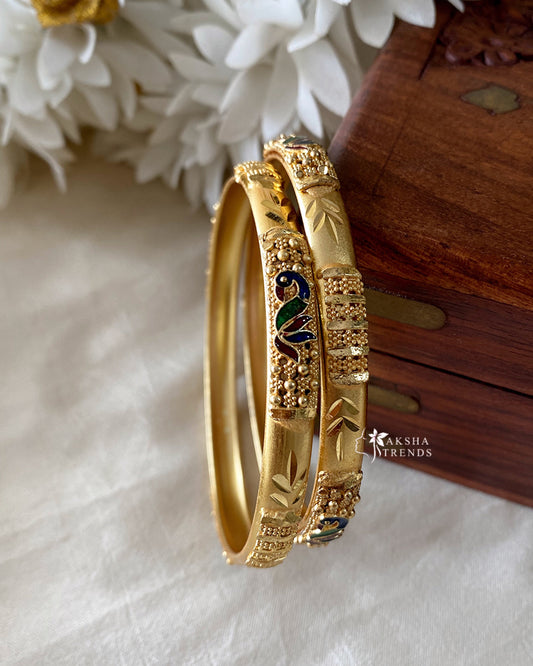 Peacock bangles (2pc) Aksha Trends