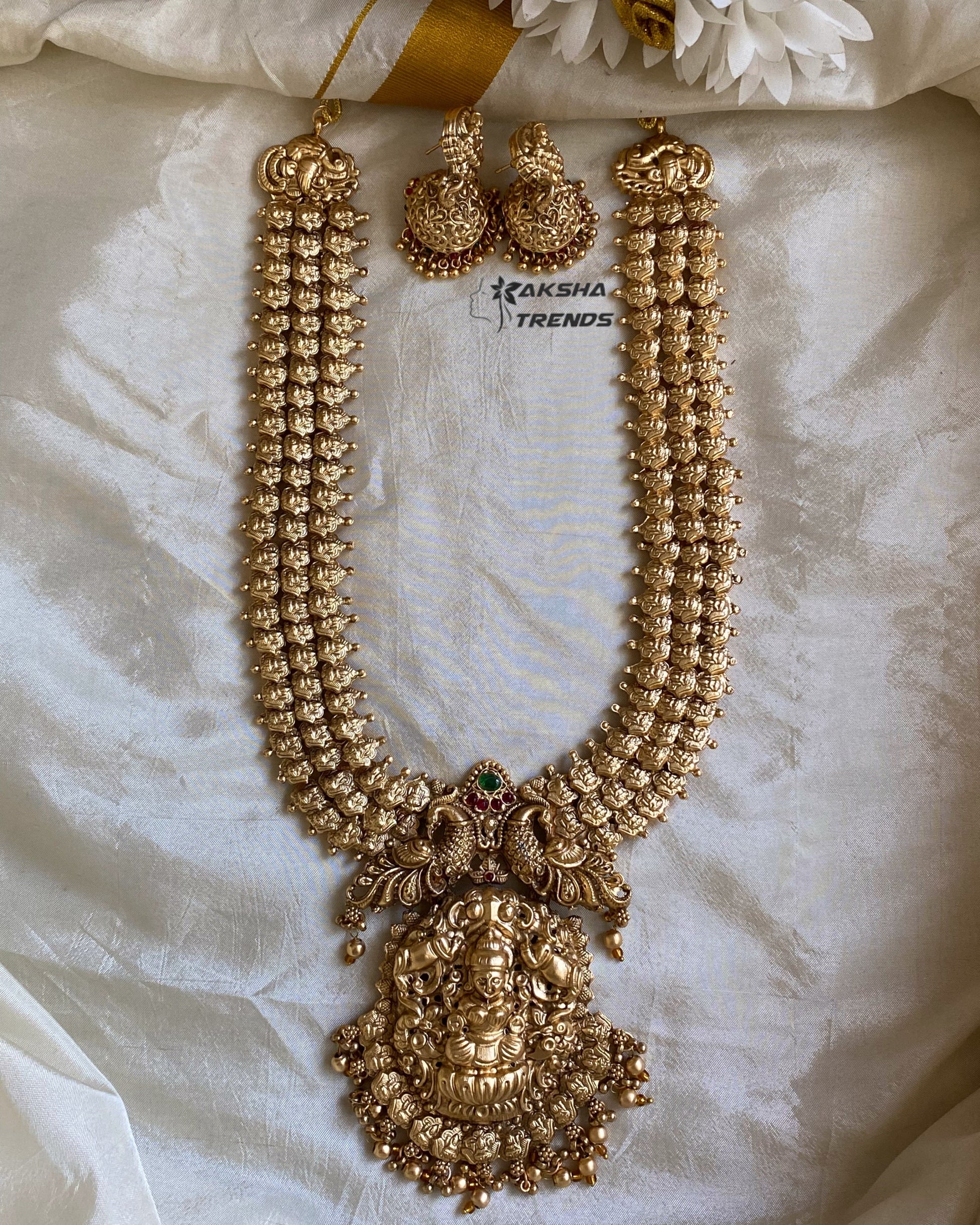 Grand bridal heavy haram -Gold Aksha Trends