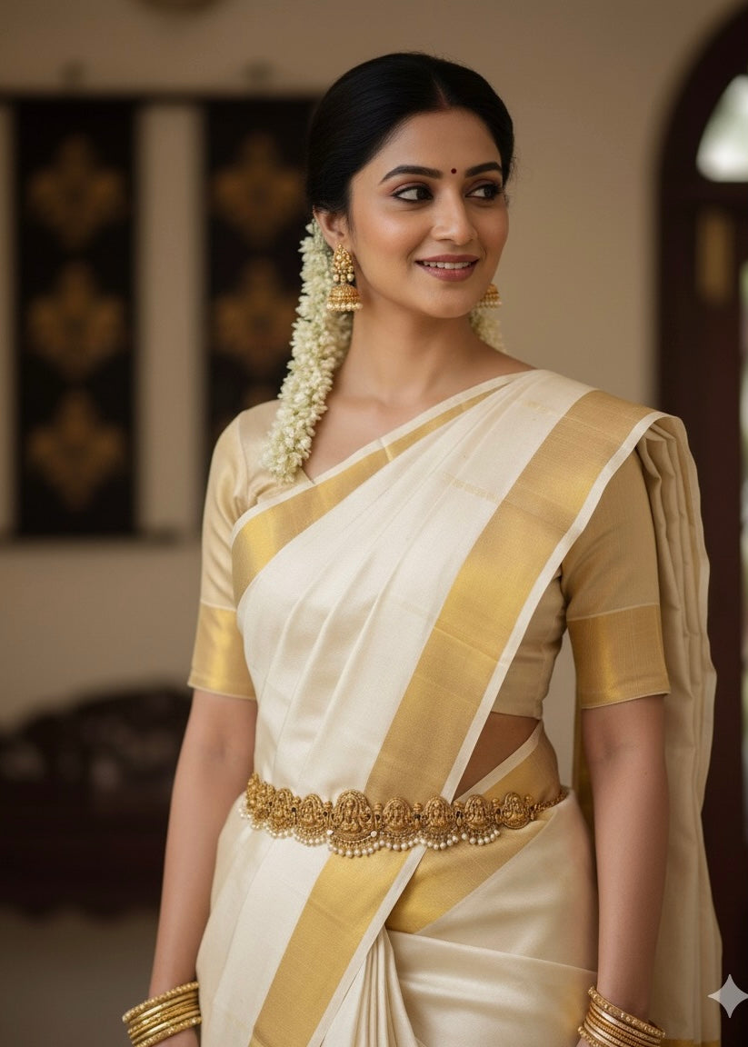 lakshmi Bridal Hip Chain -Pearl Aksha Trends 