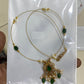 Invisible Necklace -floral green Aksha Trends