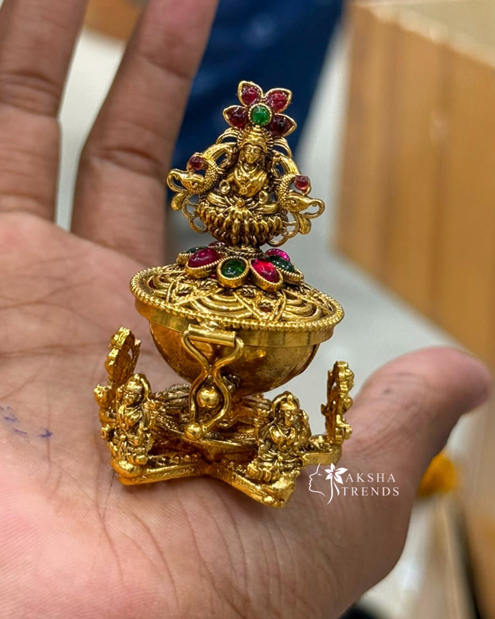 Kumkum box -lakshmi (5 face) Aksha Trends 