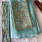 Satin Silk Saree -Teal Green Aksha Trends