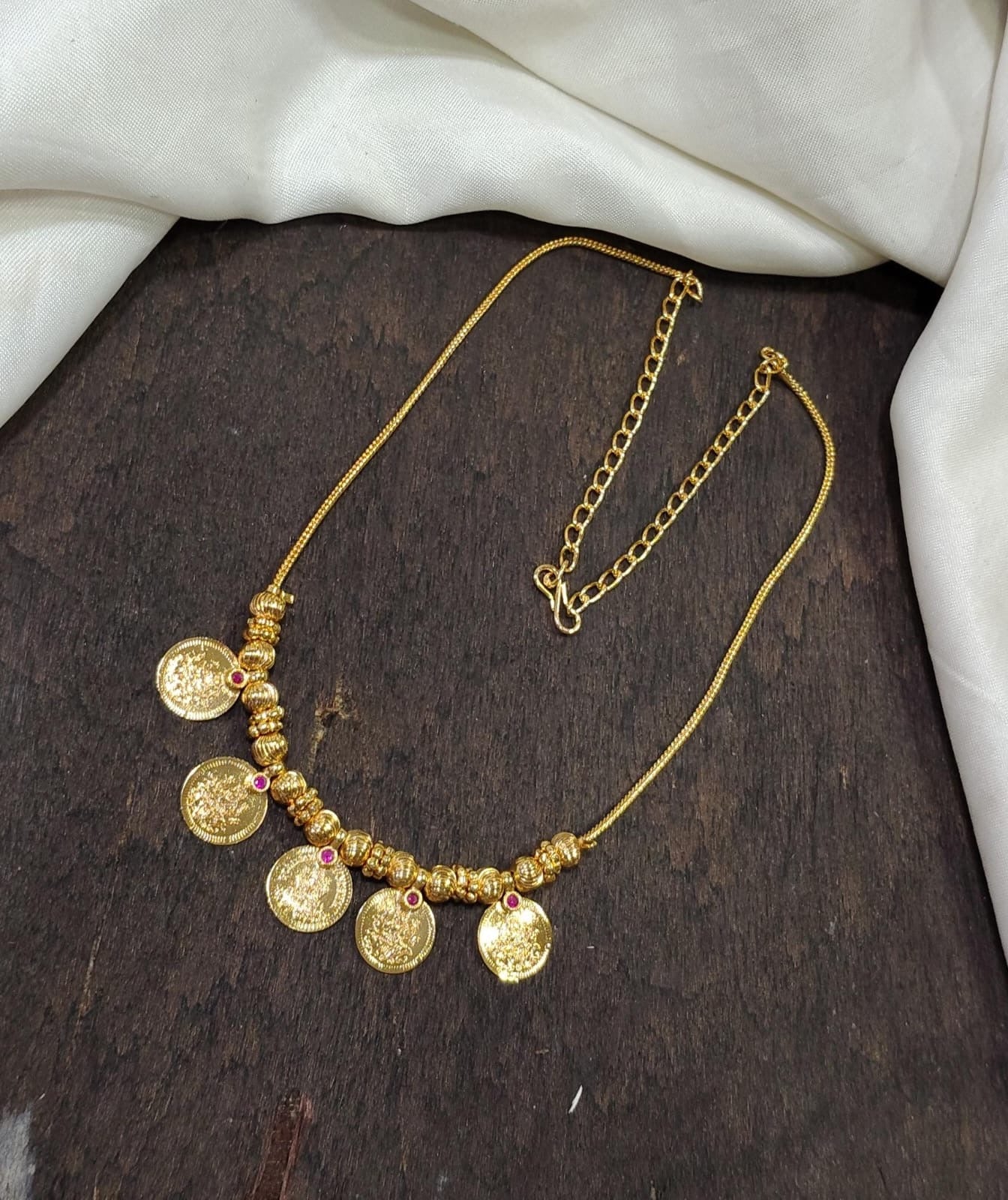 Laksmi 5 gold coin chain Aksha Trends