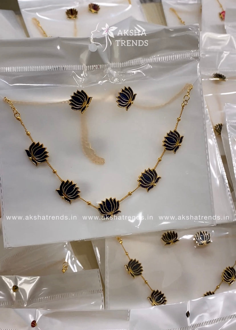 Invisible Necklace -lotus Aksha Trends