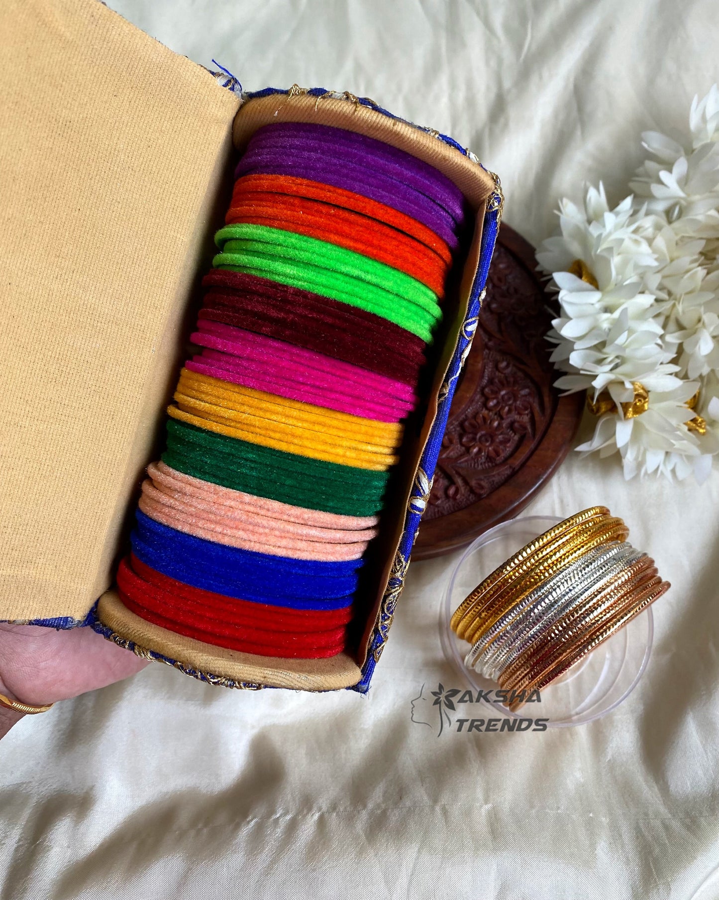 Velvet Bangles (24 pc) Aksha Trends