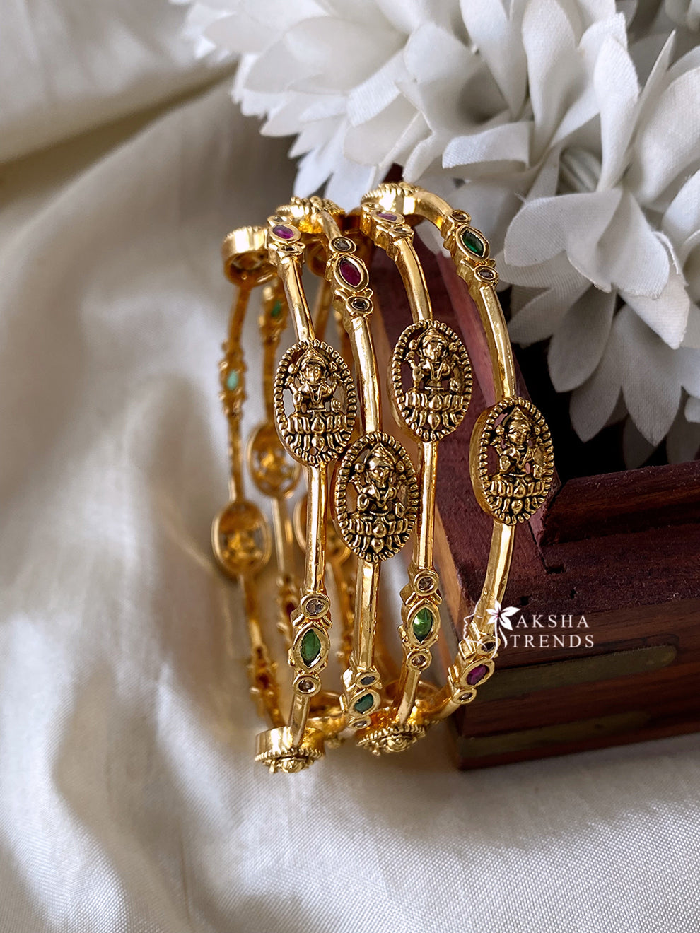Premium lakshmi bangles (4pc) Aksha Trends 