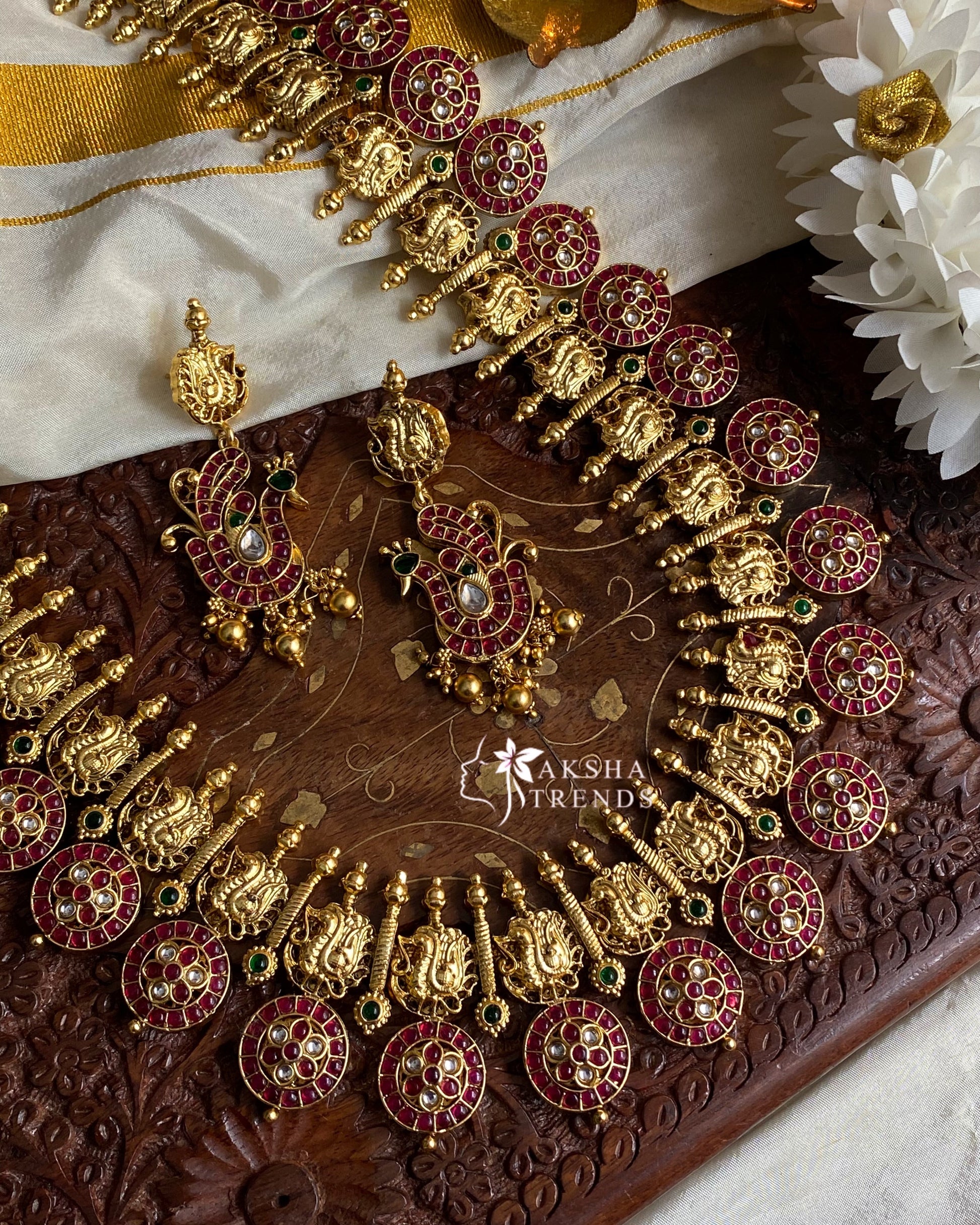 Nagas Jadau bridal haram Aksha Trends