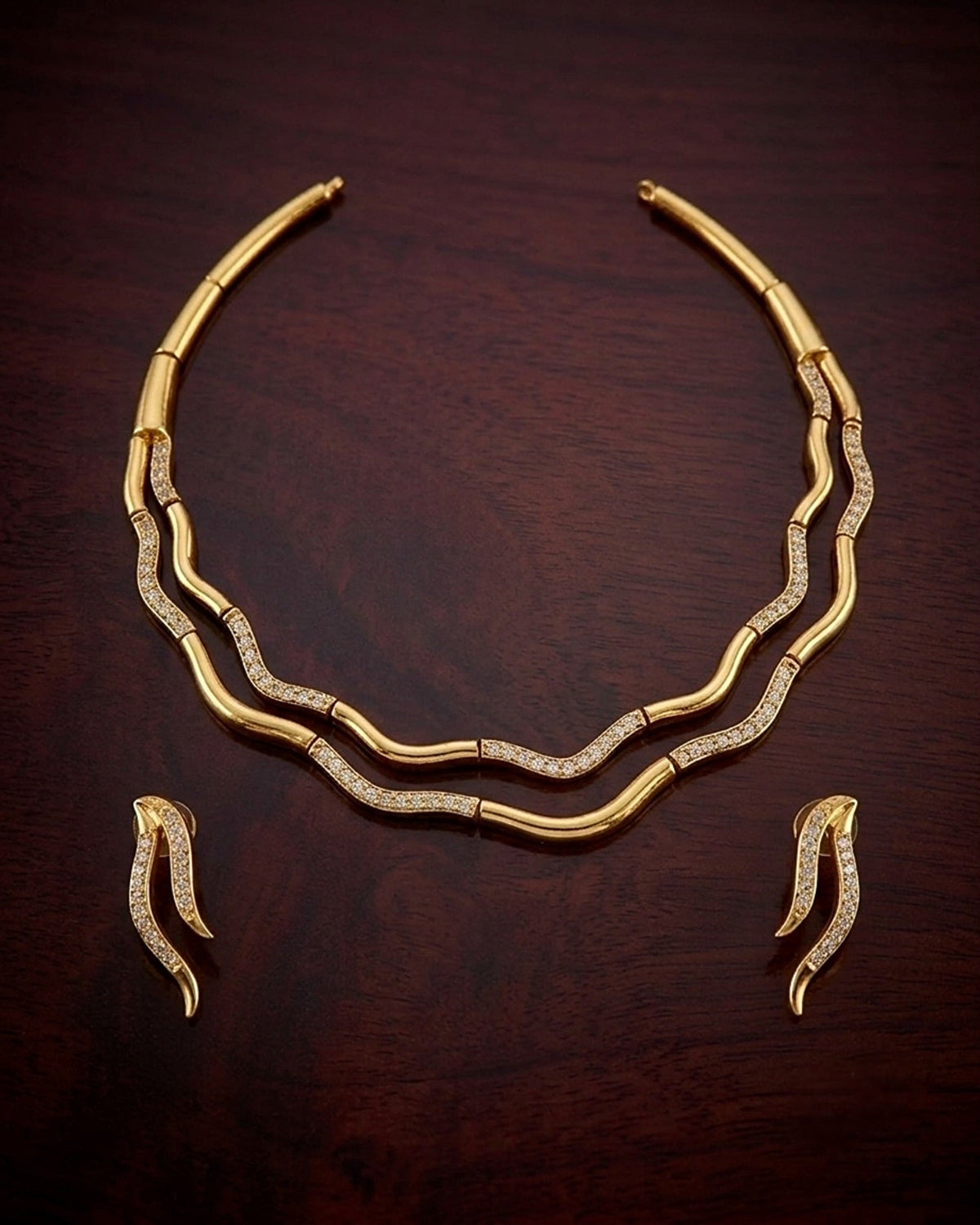 Trendy layer diamond necklace Aksha Trends