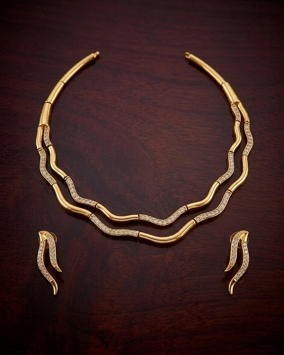 Trendy layer diamond necklace Aksha Trends 