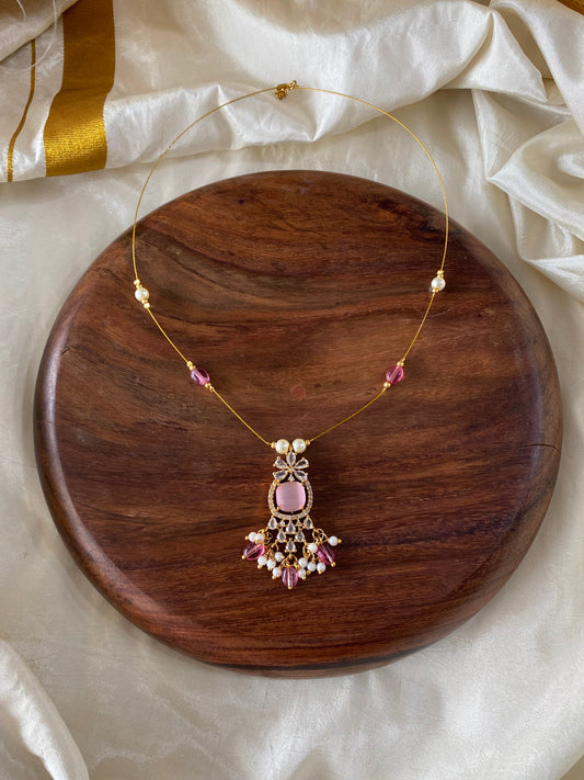Invisible Necklace -floral pink Aksha Trends