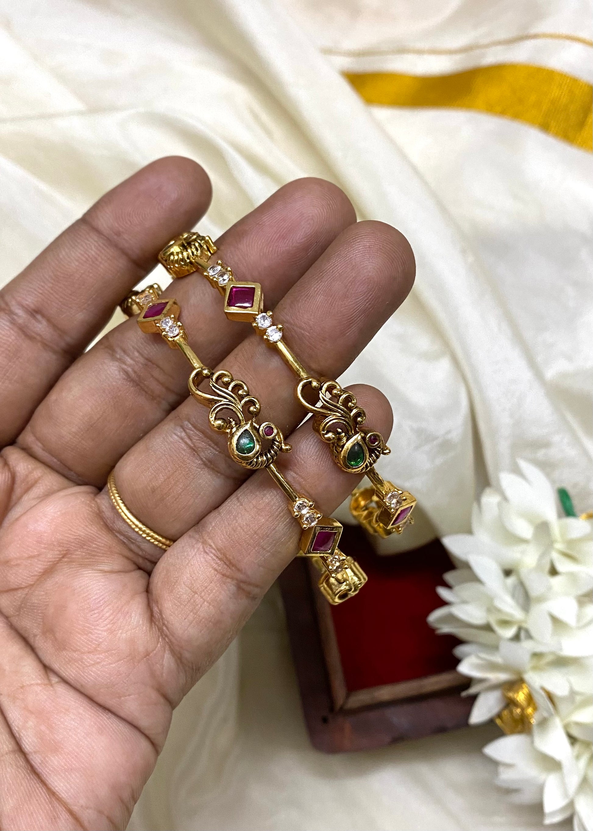 Premium peacock bangles (2pc) Aksha Trends