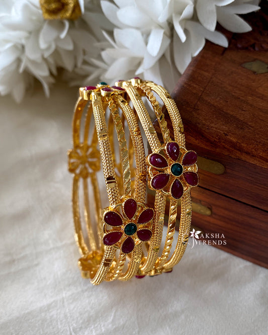 Floral bangles (2pc) Aksha Trends