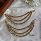 Antique Bridal earchain maati -3 layer pearl Aksha Trends